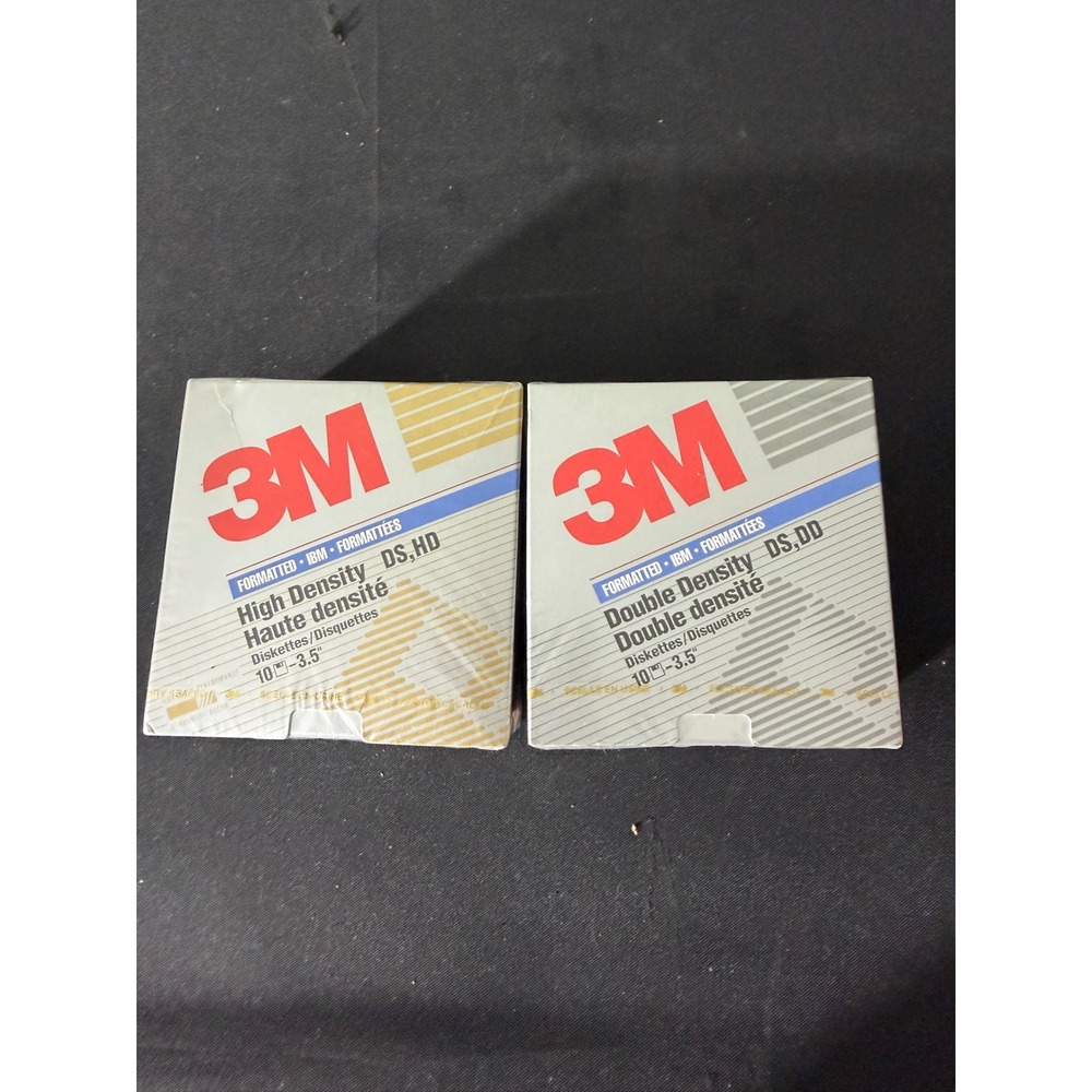 3M Floppy Diskettes 3.5 20pk Gray New Sealed High & Double Density DS HD DD 1994